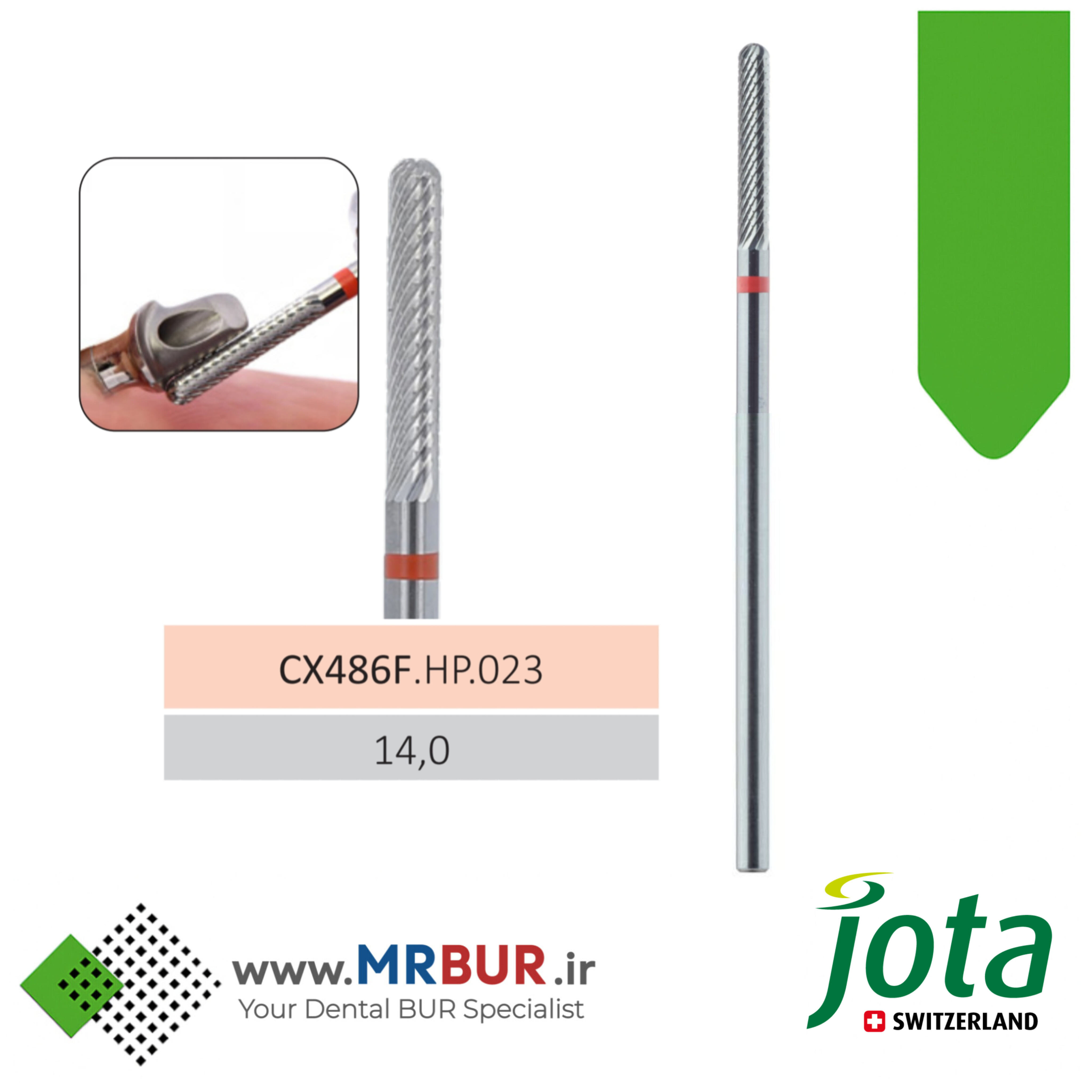 فرز پرداخت تیتانیوم (اباتمنت) مخصوص هندپیس جوتا JOTA کد CX486F.HP