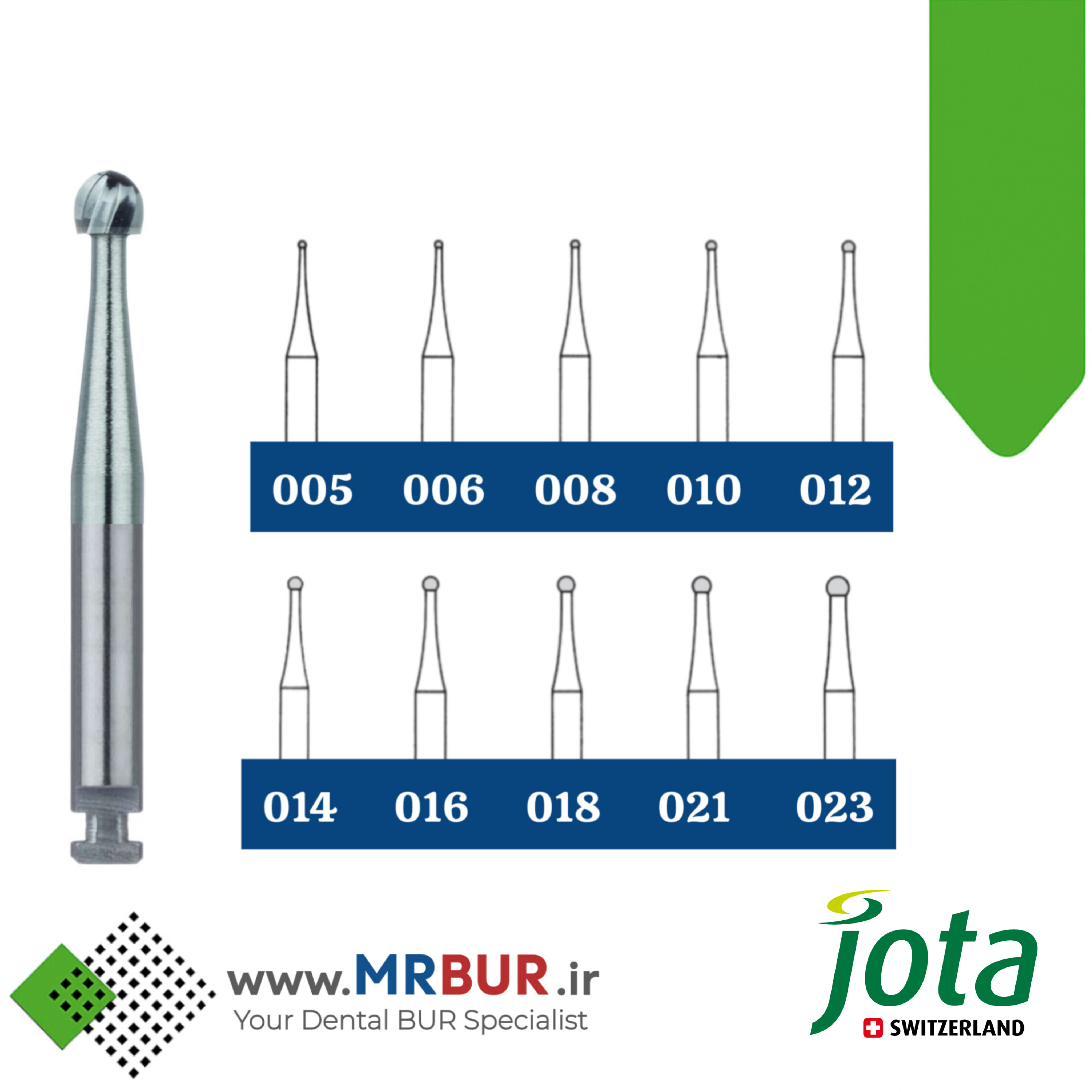 فرز دندانپزشکی کارباید روند آنگل کوتاه جوتا jota کد C1 RA