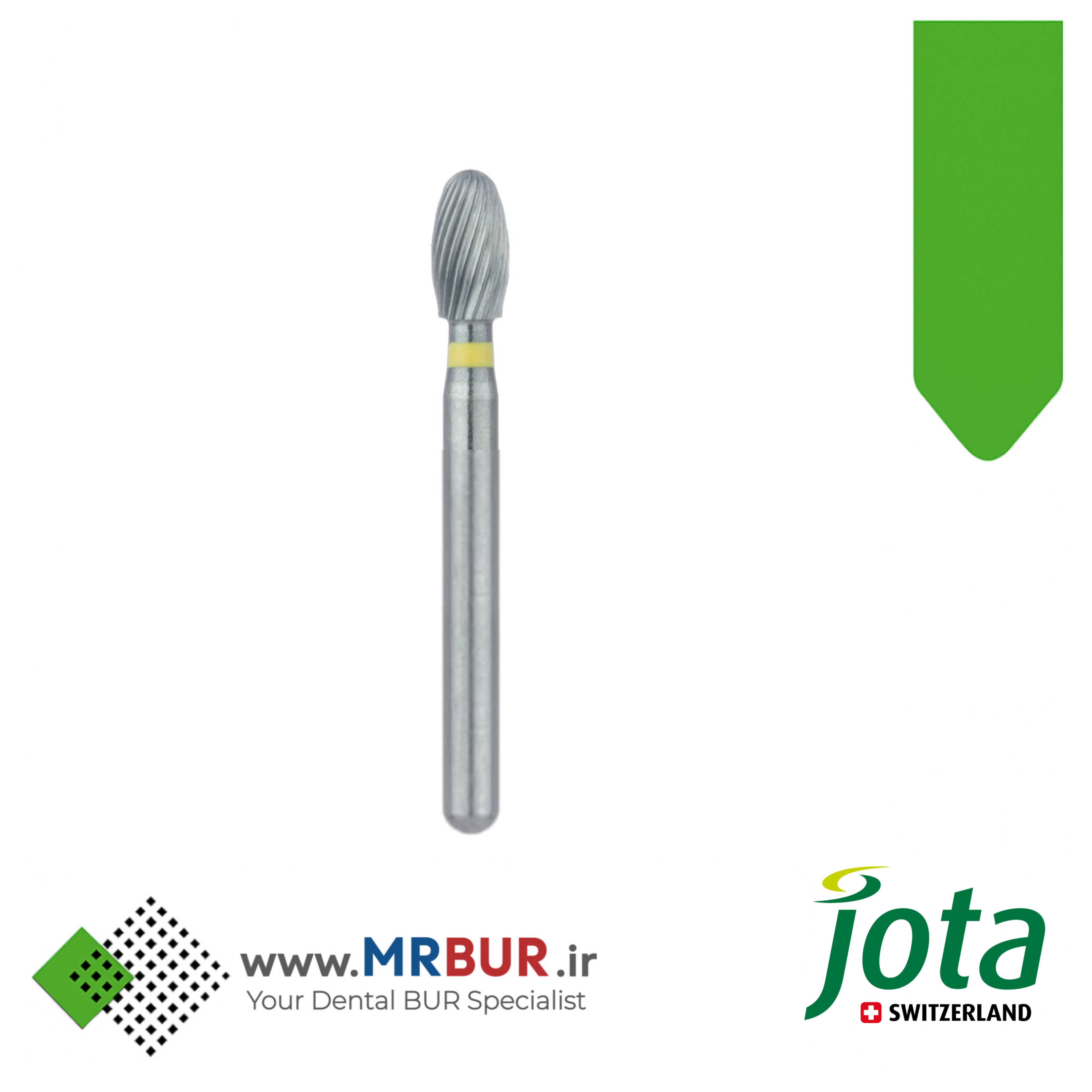 فرز دندانپزشکی کارباید 20 بیست پره تخم مرغی پرداخت کامپوزیت مخصوص توربین جوتا jota کد C379F FG