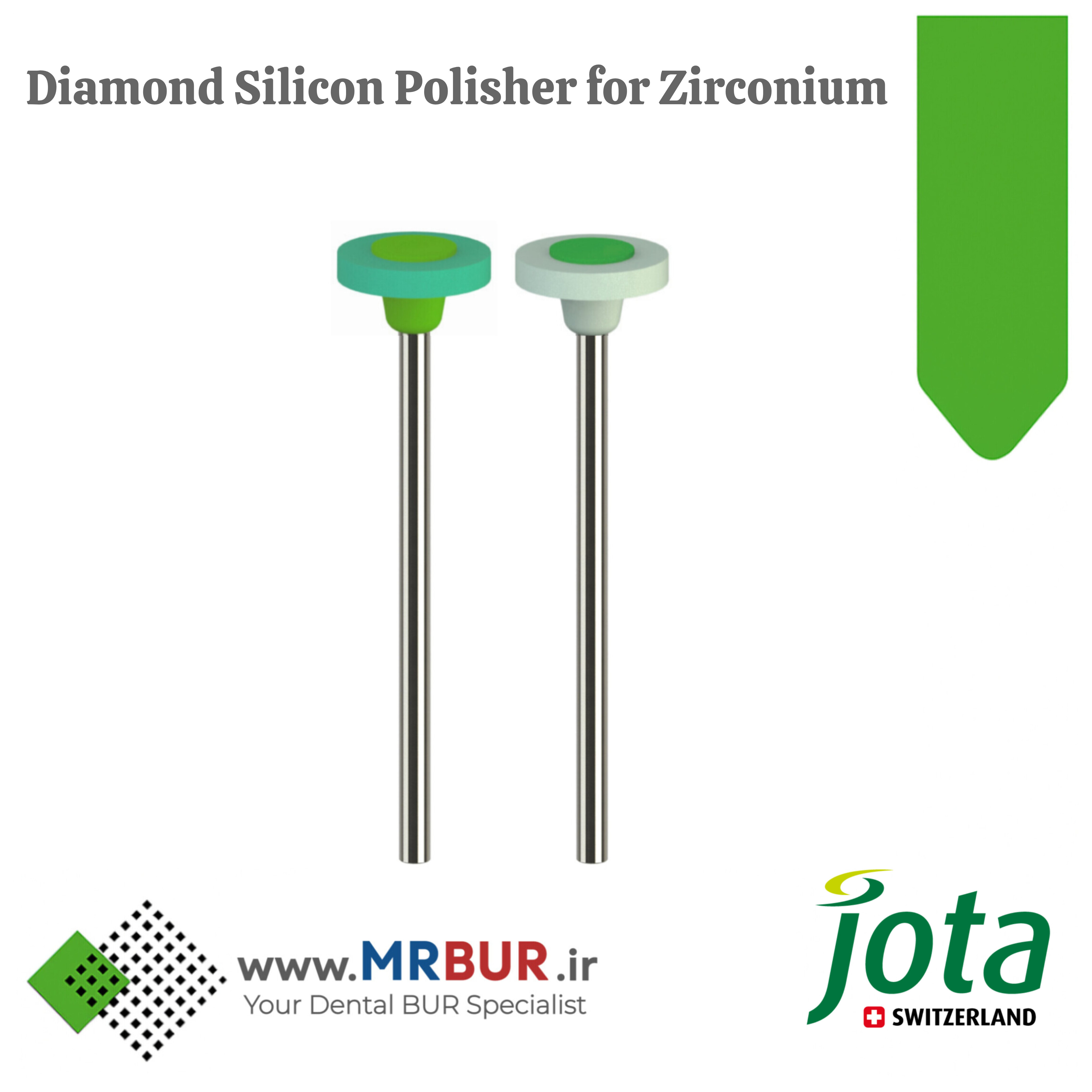 کیت مولت پرداخت زیرکونیا دندانپزشکی چرخی قطر 110 مخصوص هندپیس جوتا JOTA کد ZIR9867