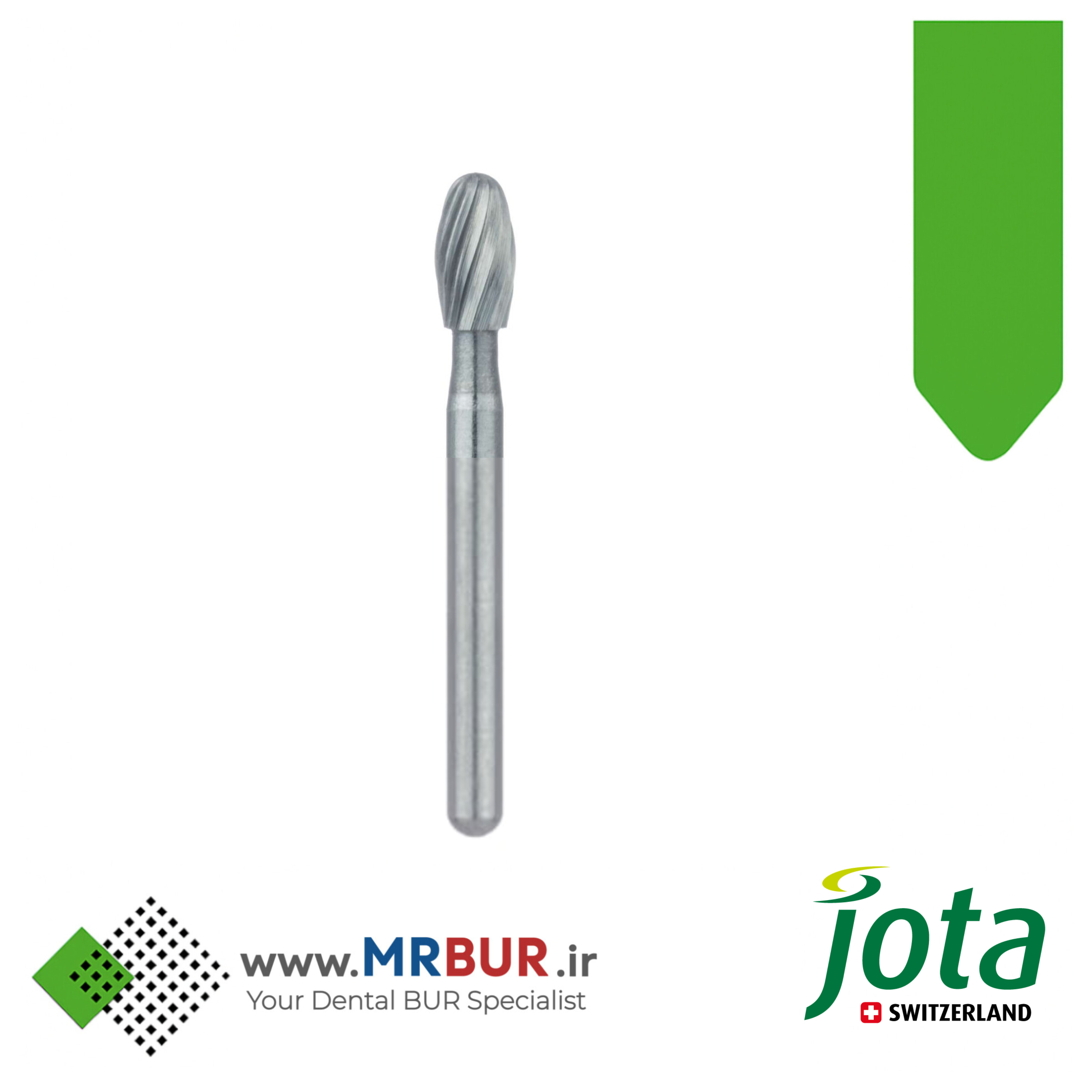 فرز دندانپزشکی کارباید 12 دوازده پره تخم مرغی پرداخت کامپوزیت مخصوص توربین جوتا jota کد C379 FG
