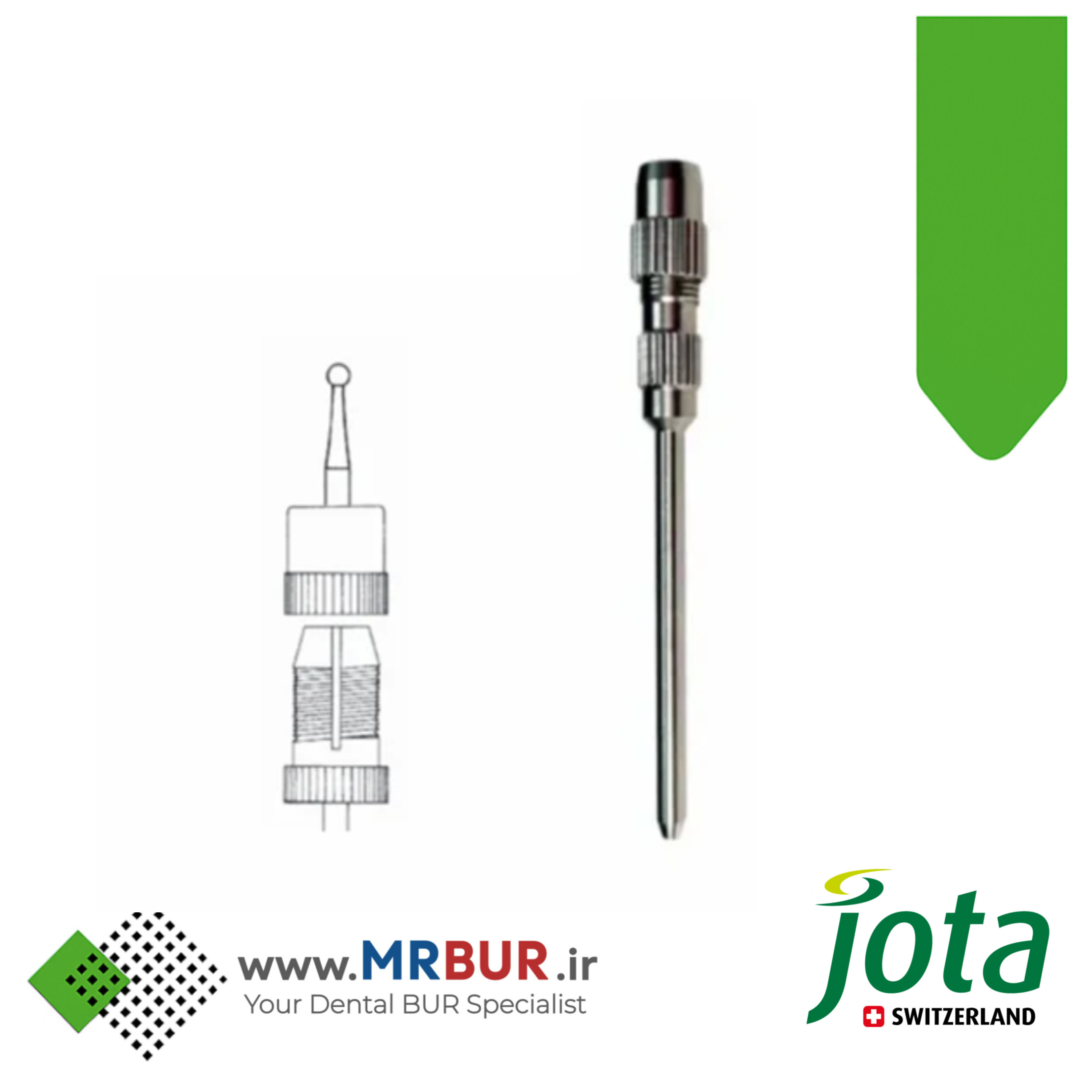 تبدیل فرز دندانپزشکی توربین به هندپیس جوتا JOTA کد 320A.HP