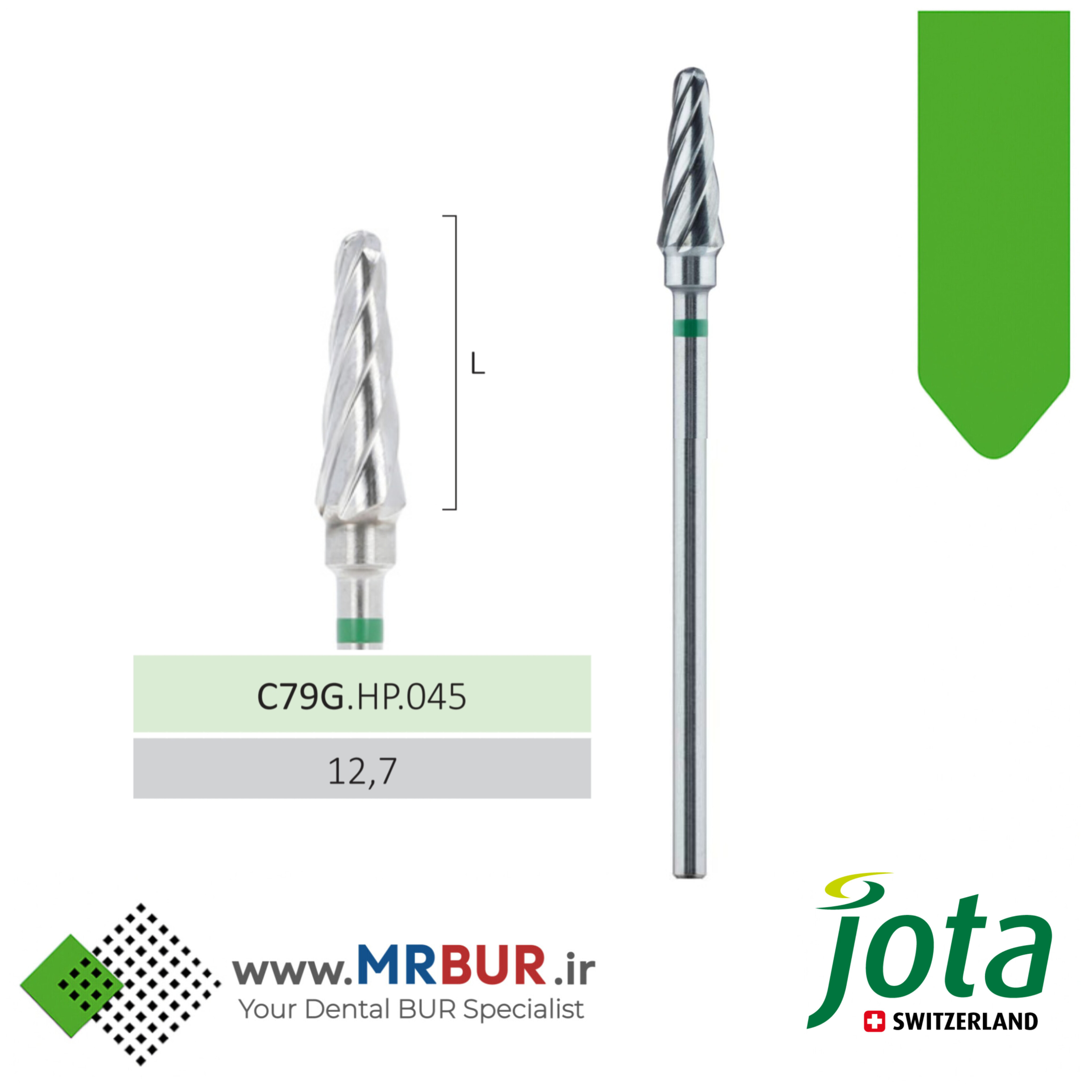 فرز آکریل بر دور سبز مخصوص هندپیس جوتا JOTA کد CX79G.HP