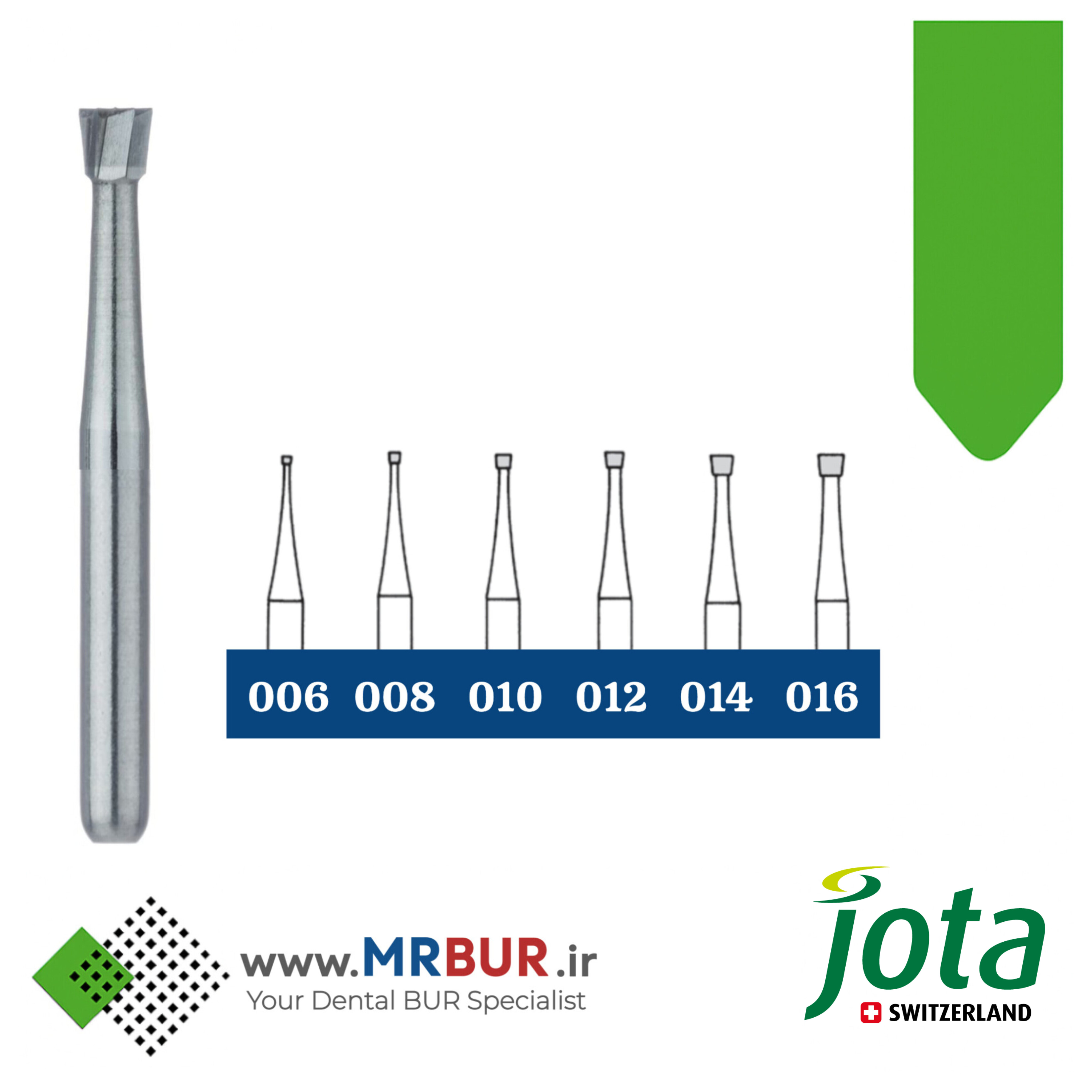 فرز دندانپزشکی کارباید اینورت توربین جوتا jota کد C2 FG