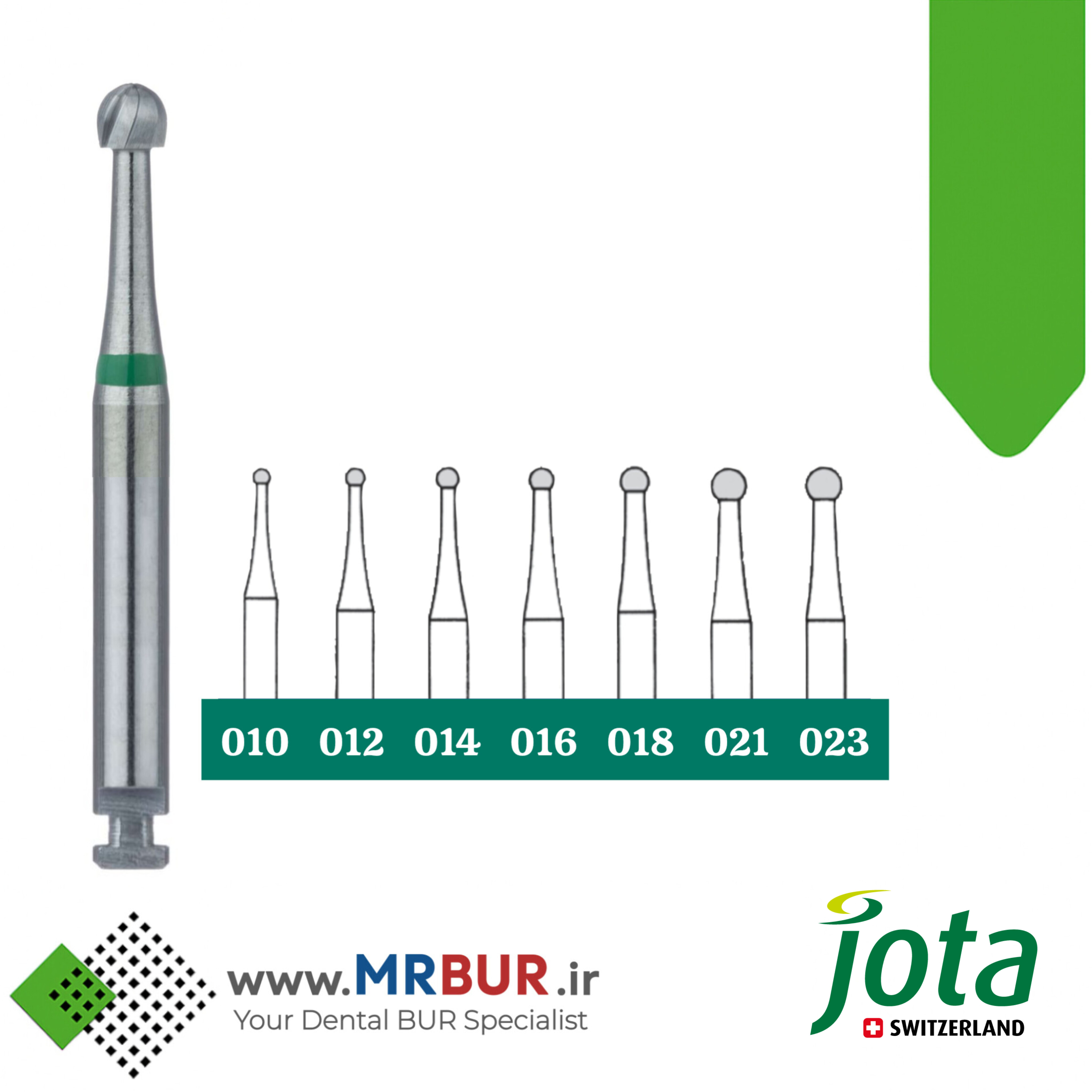 فرز دندانپزشکی کارباید روند آنگل بلند جوتا jota کد C1S RAL