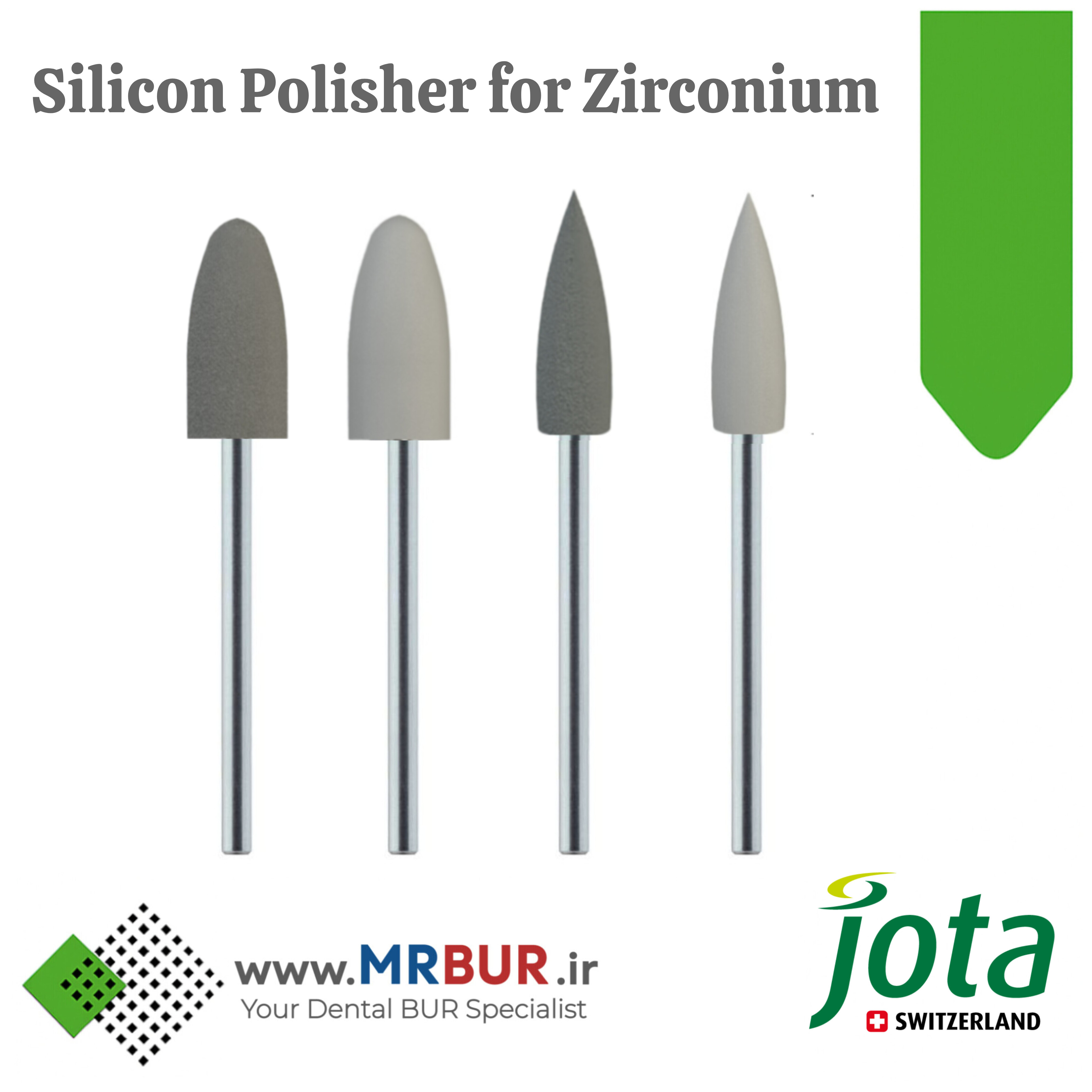 مولت سیلیکون الماسی پرداخت زیرکونیا دندانپزشکی مخصوص هندپیس جوتا JOTA