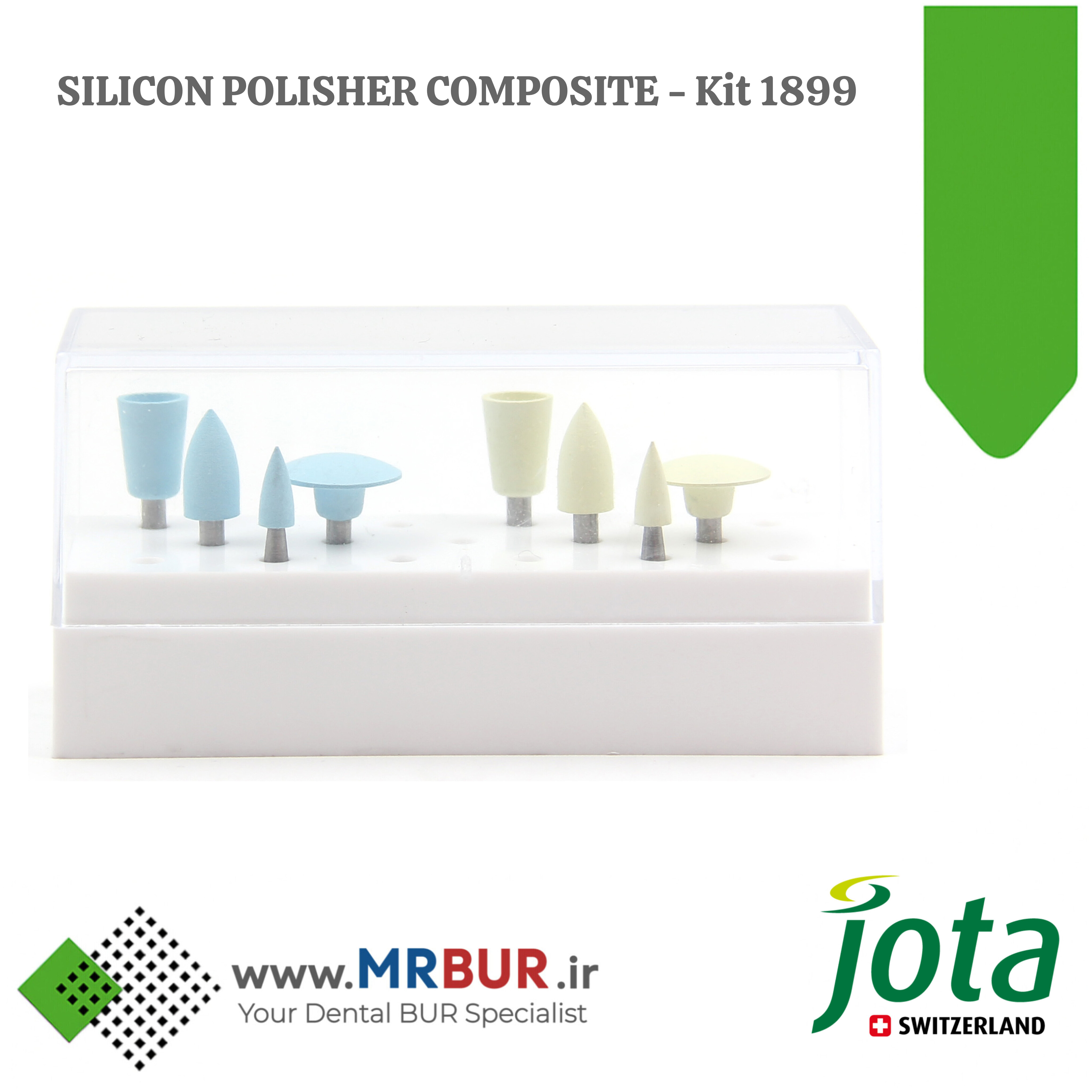 کیت مولت سیلیکونی پرداخت کامپوزیت دندانپزشکی مخصوص آنگل جوتا JOTA کد 1899
