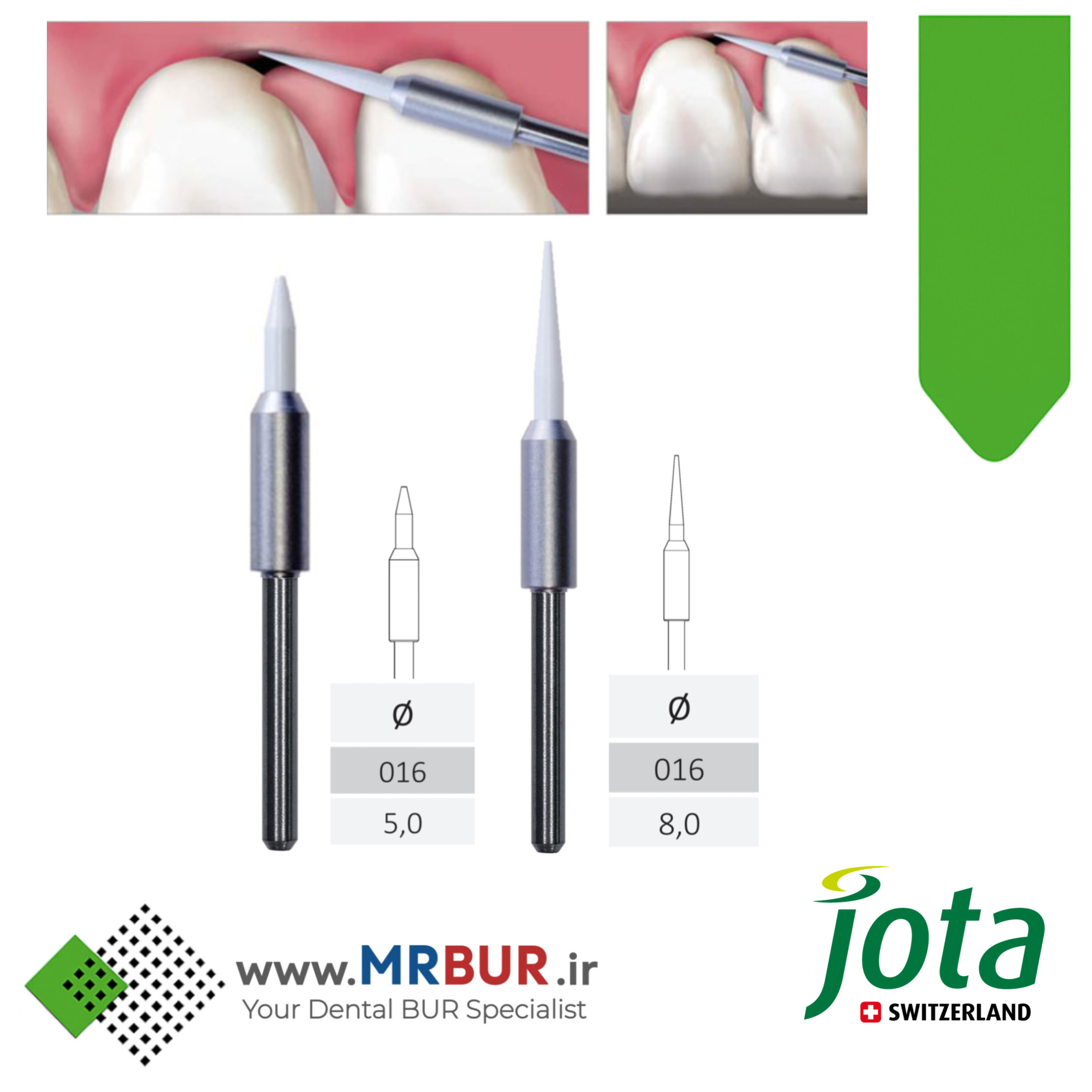 فرز دندانپزشکی سرامیکی جراحی لثه مخصوص توربین جوتا JOTA