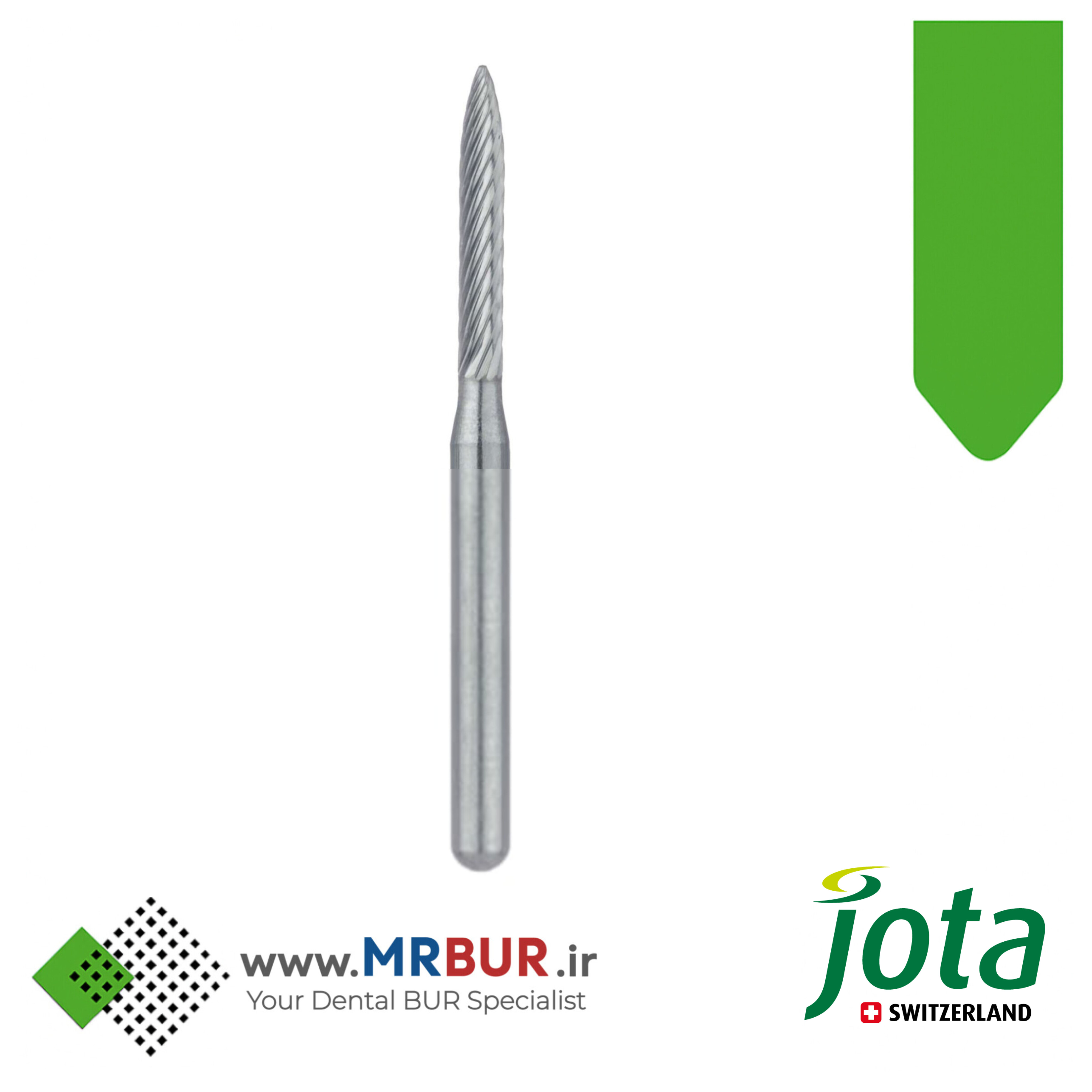 فرز دندانپزشکی کارباید 12 دوازده پره فلیم پرداخت کامپوزیت مخصوص توربین جوتا jota کد C48L FG