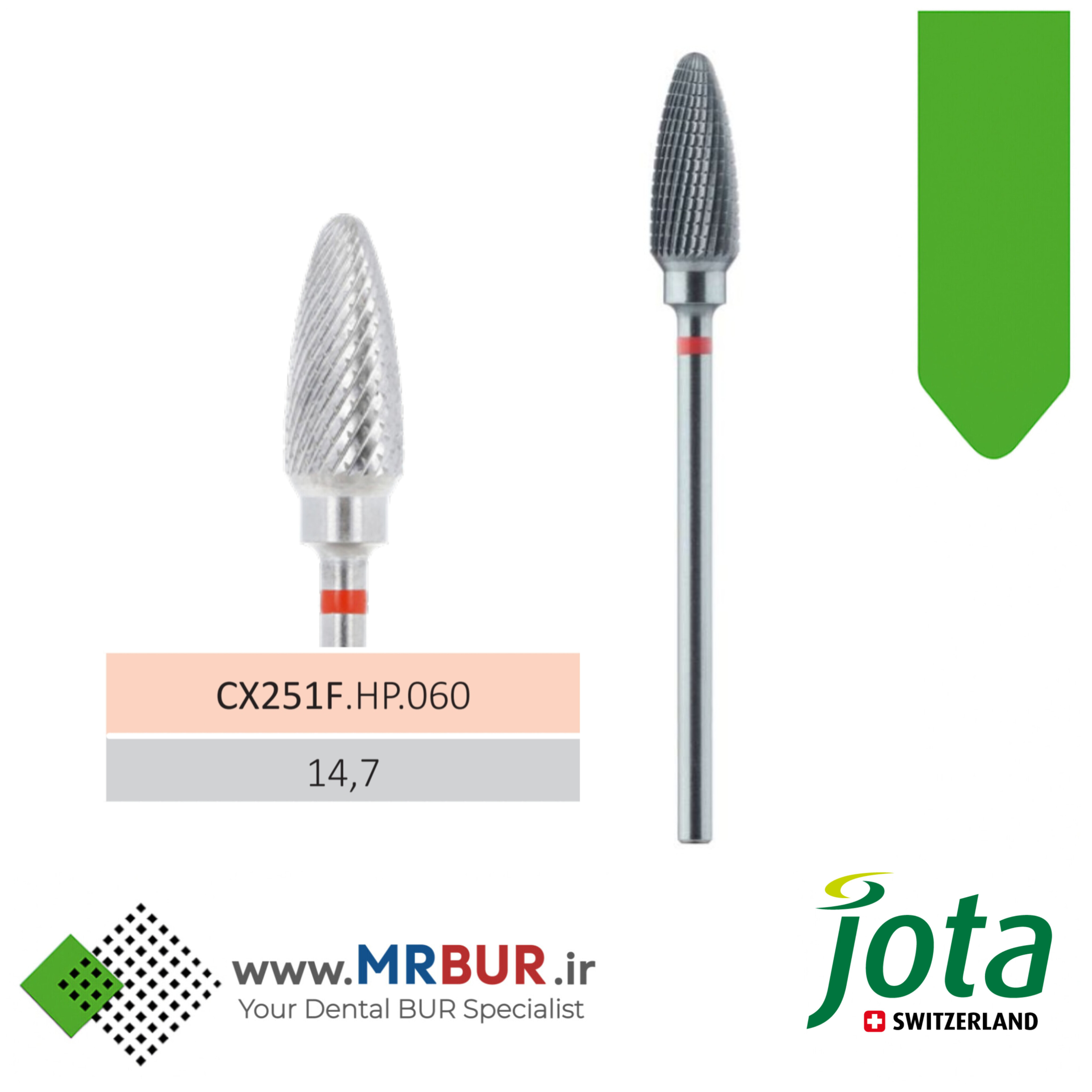 فرز آکریل بر دور قرمز مخصوص هندپیس جوتا JOTA کد CX251F.HP