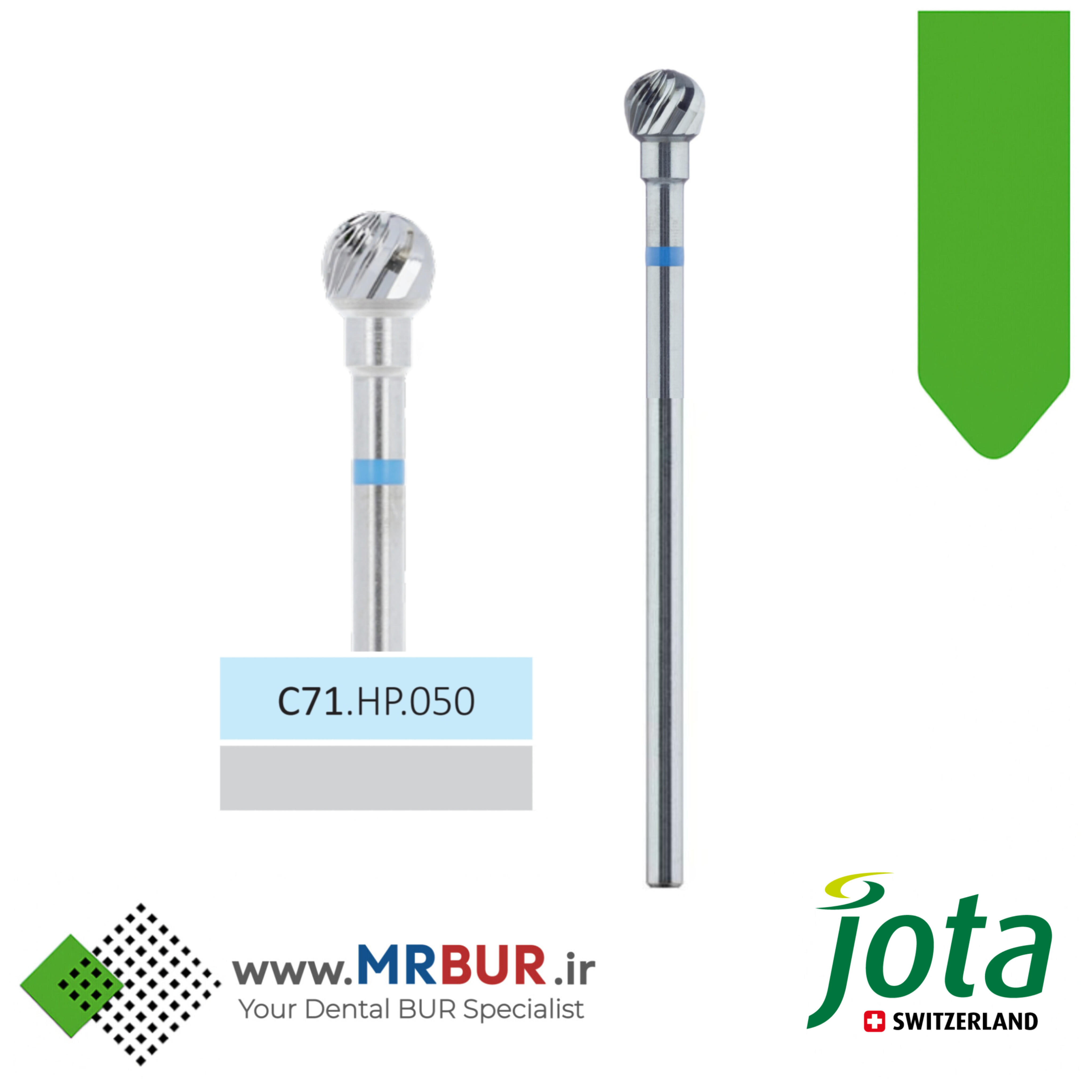 فرز تراش تیتانیوم (اباتمنت) دور آبی مخصوص هندپیس جوتا JOTA کد C71.HP